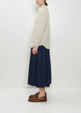 Dobby Stripe Shirring Blouse