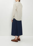 Dobby Stripe Shirring Blouse
