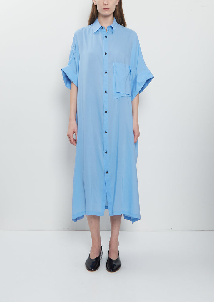 Arranged Pocket Shirt Dress