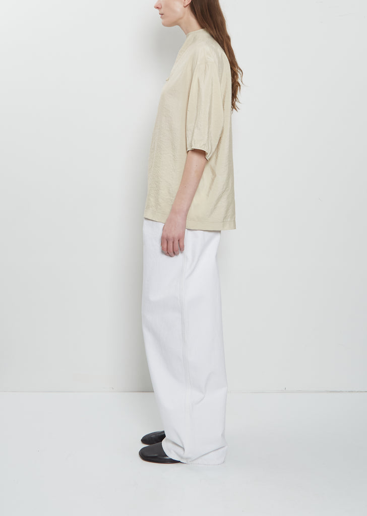 Soft Collar Silk Top