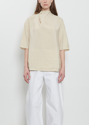 Soft Collar Silk Top