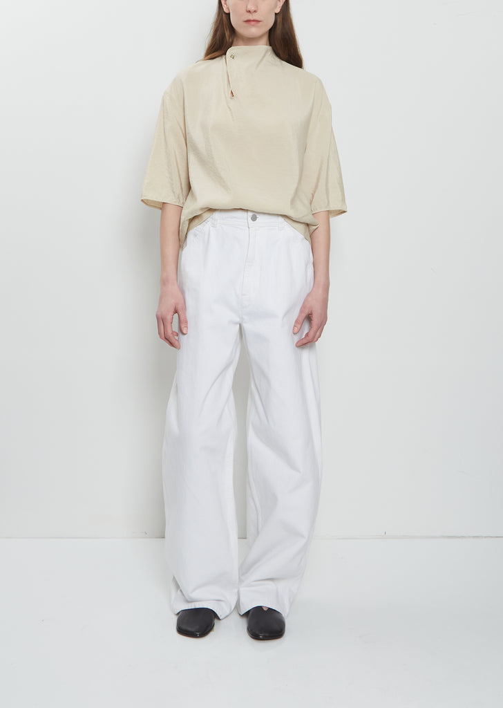 Large Curved Cotton Pants