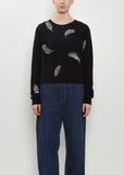 Cashmere Seamless Cropped Pullover — Black