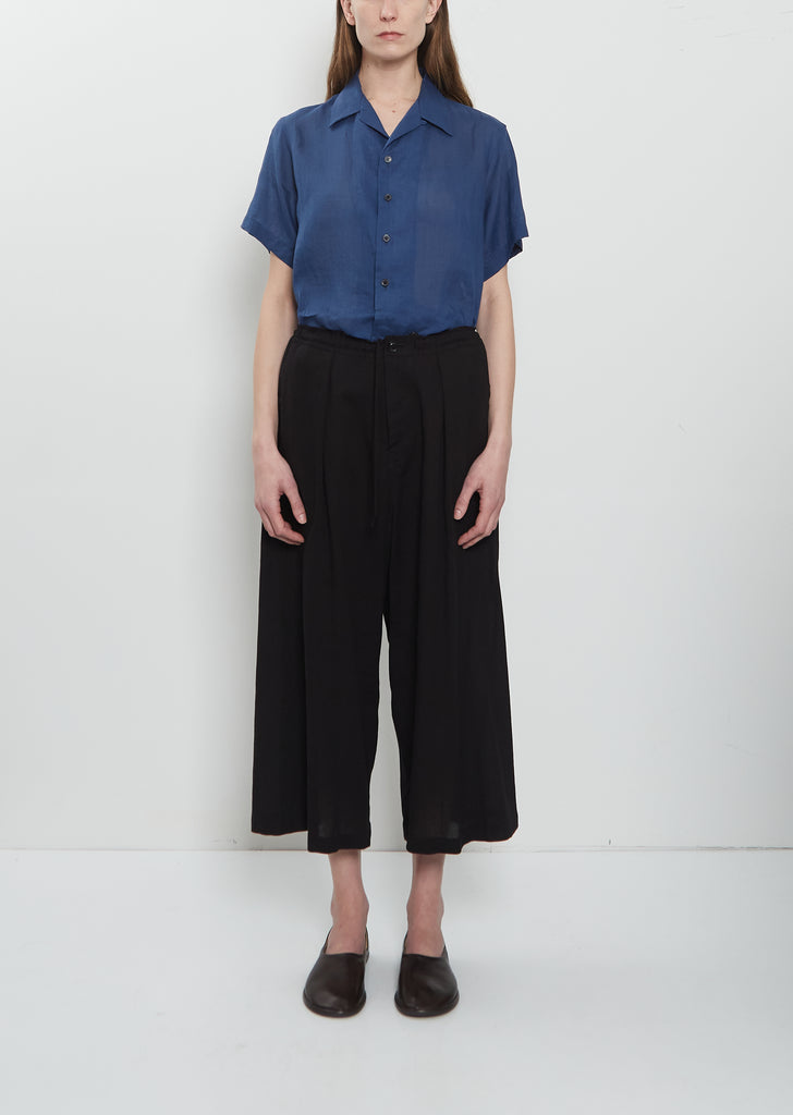 Cropped Wide Cotton Pant