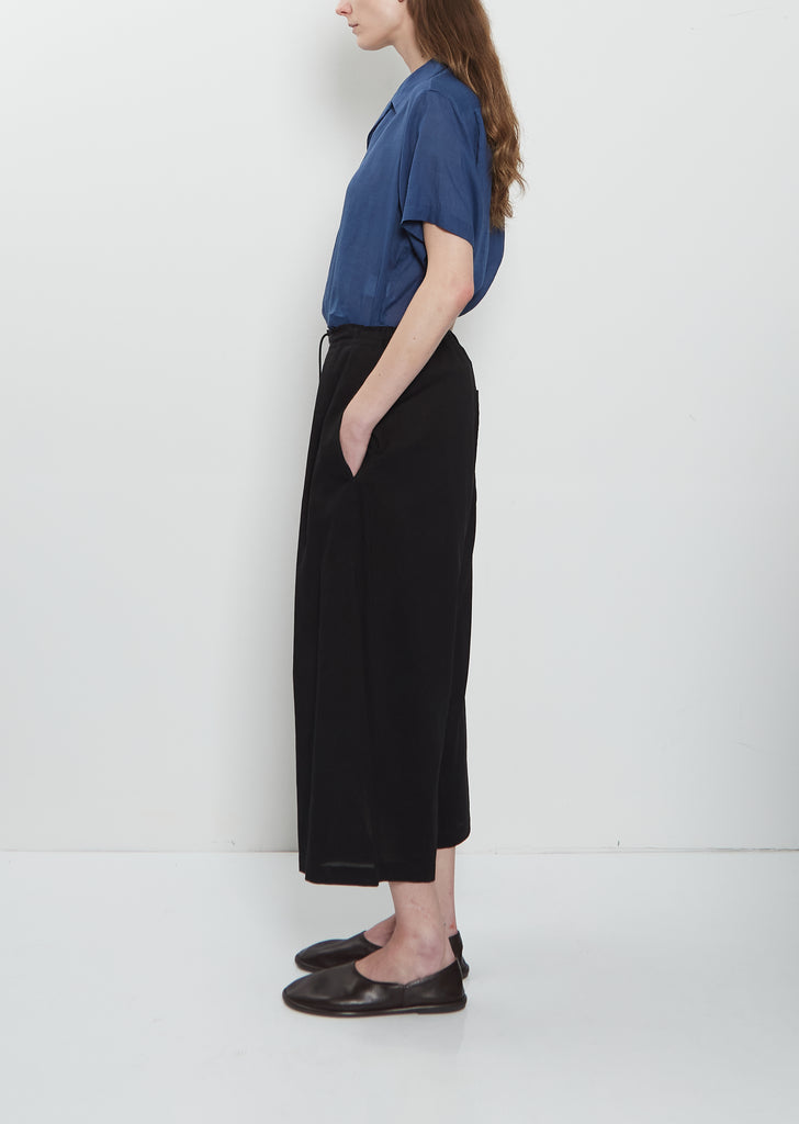 Cropped Wide Cotton Pant