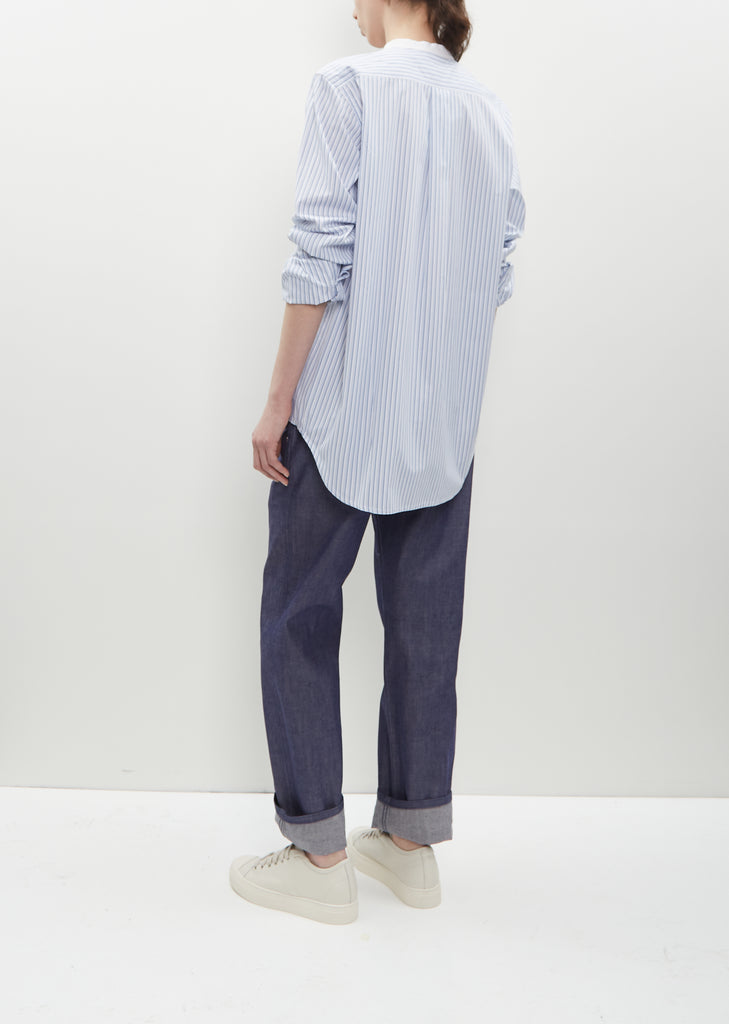 Boyd Shirt — Blue Stripe/White