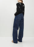 Cotton Denim Loose Fit Pants