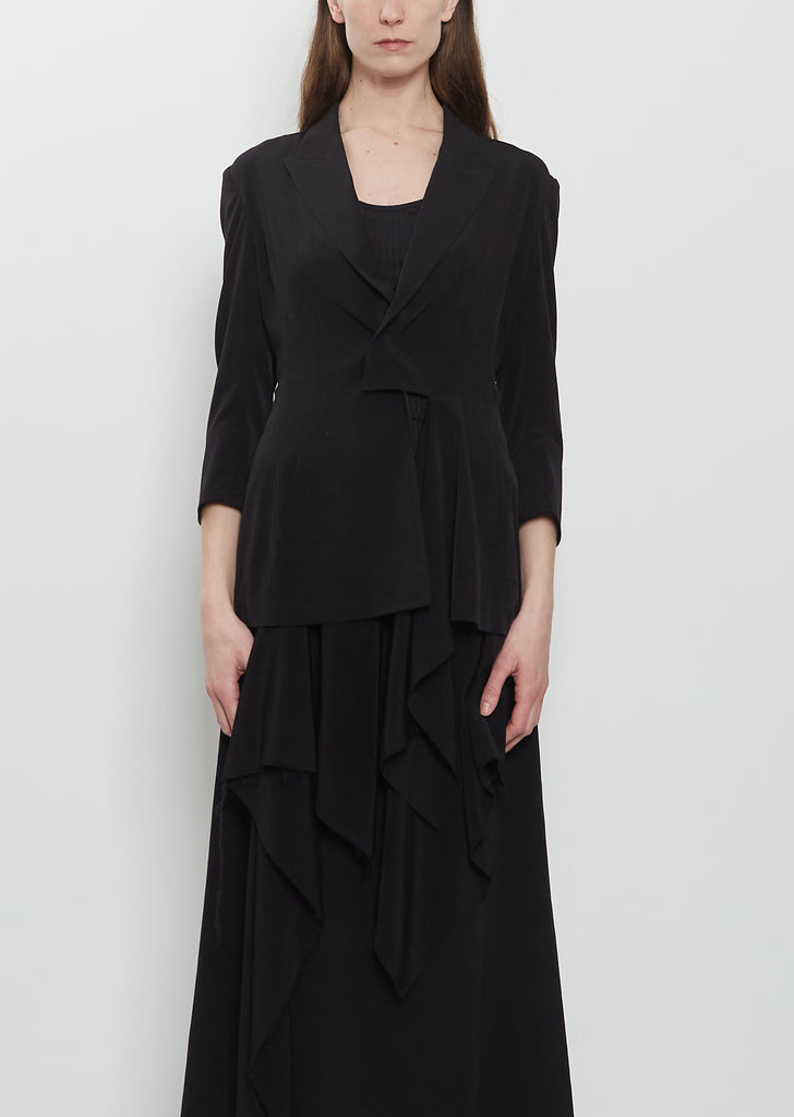 Drape Detail Crepe Jacket