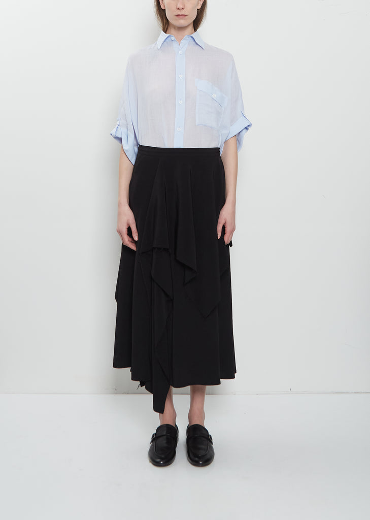 Drape Detail Crepe Skirt