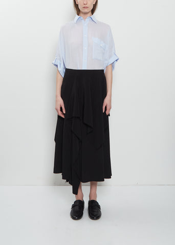 Drape Detail Crepe Skirt