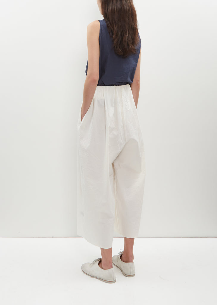 Wrinkled Stretch Cotton Trousers