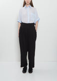 Pleats Wide Twill Pant