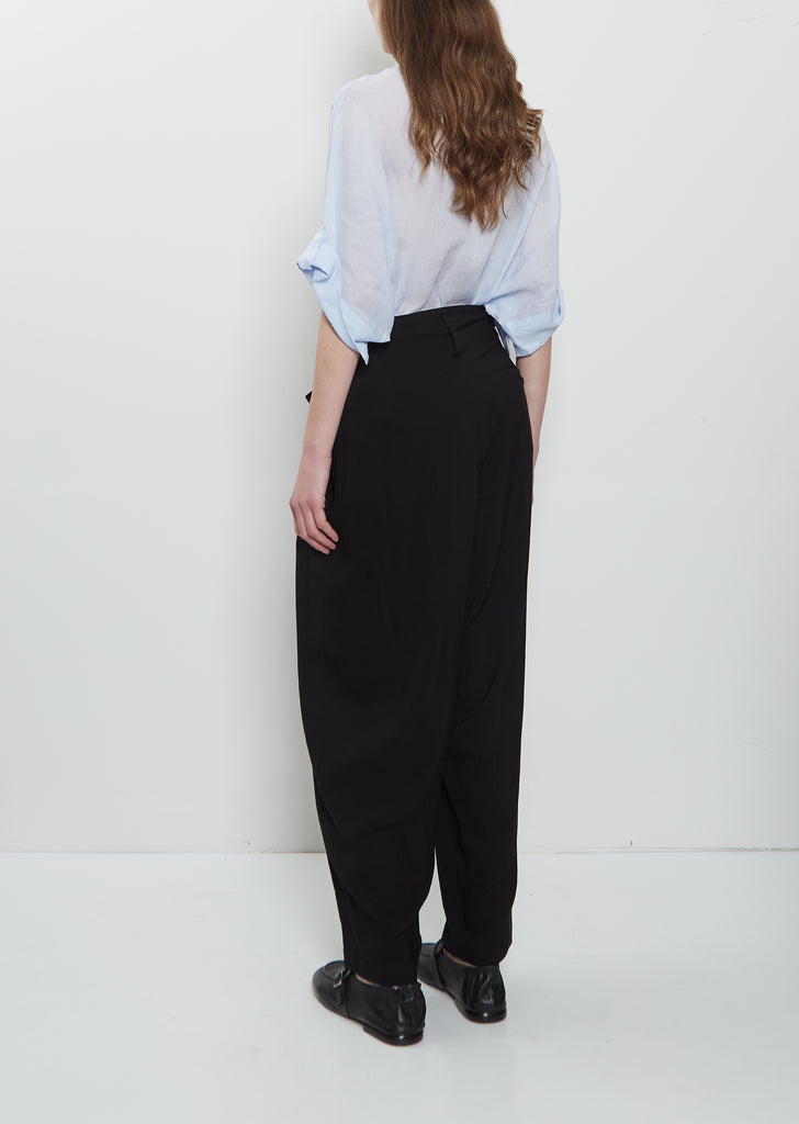 Pleats Wide Twill Pant