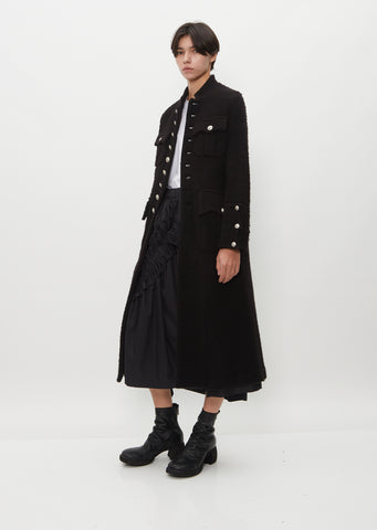 Raised Wool Blend Coat