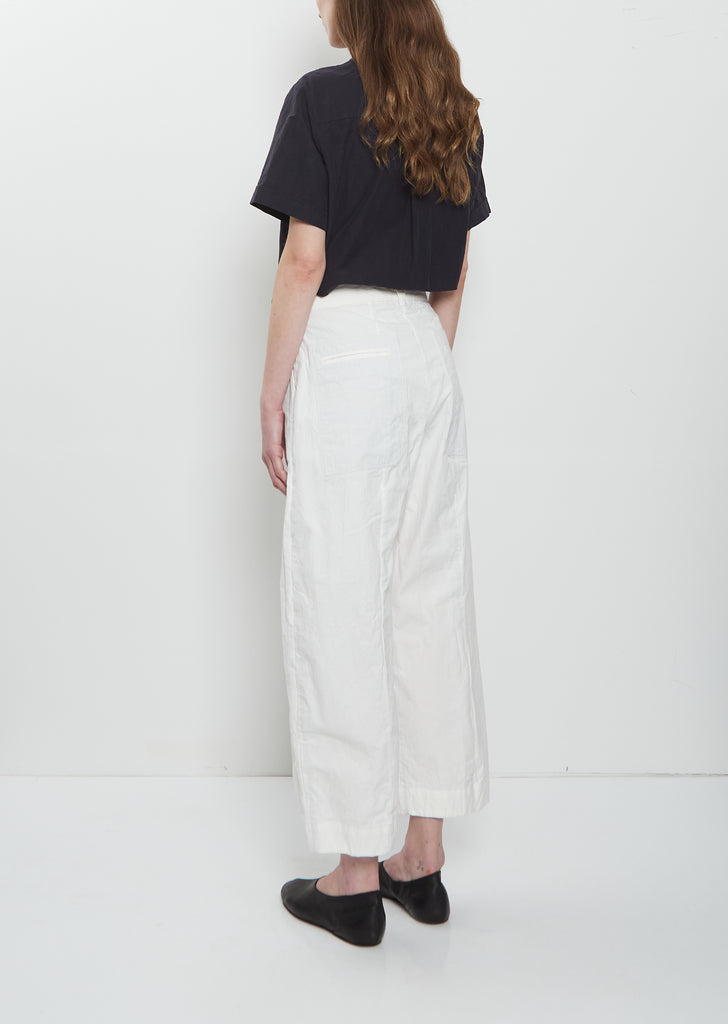 Sandra Cotton Pants — White