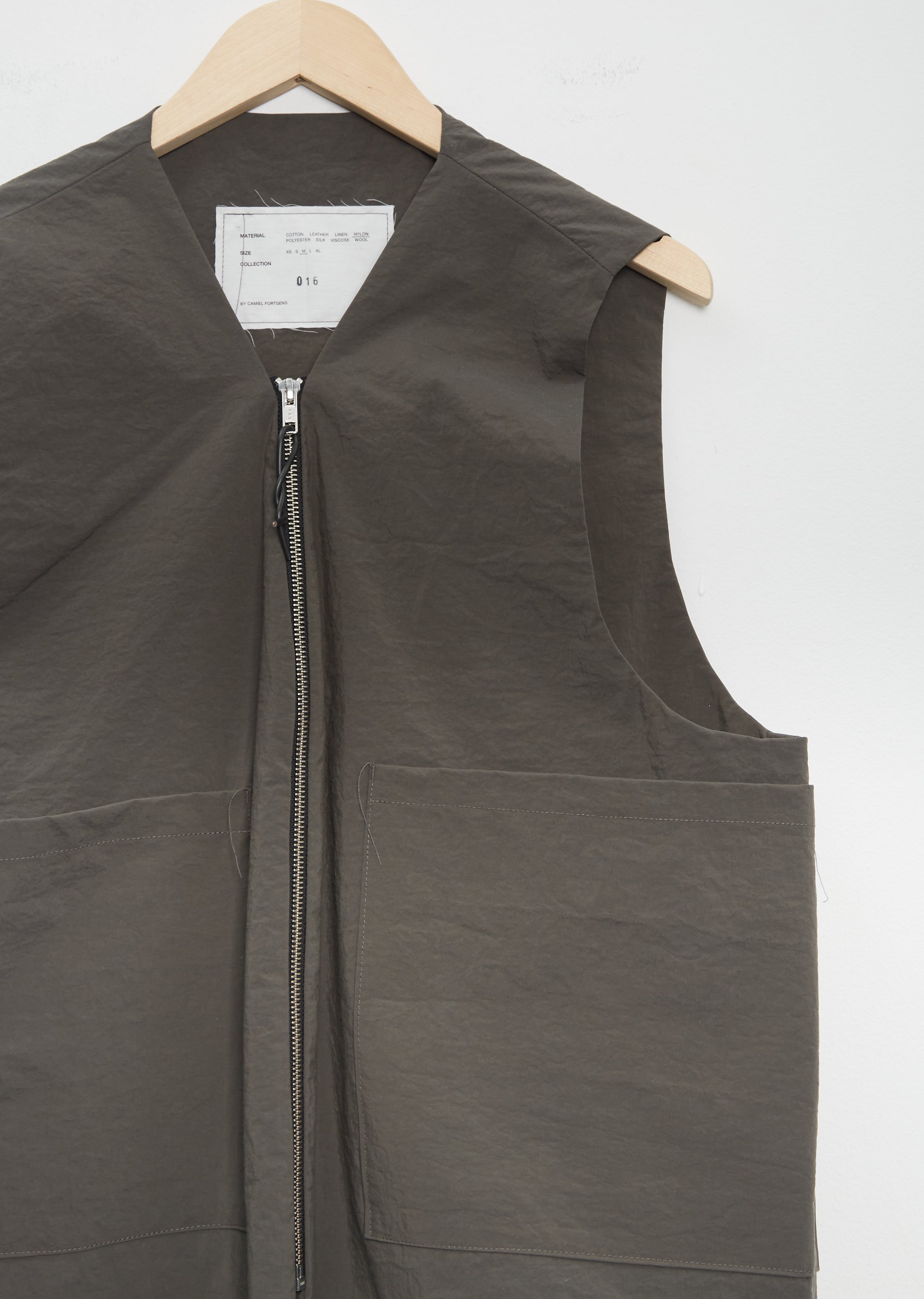 Zip Technical Vest - S / Grey