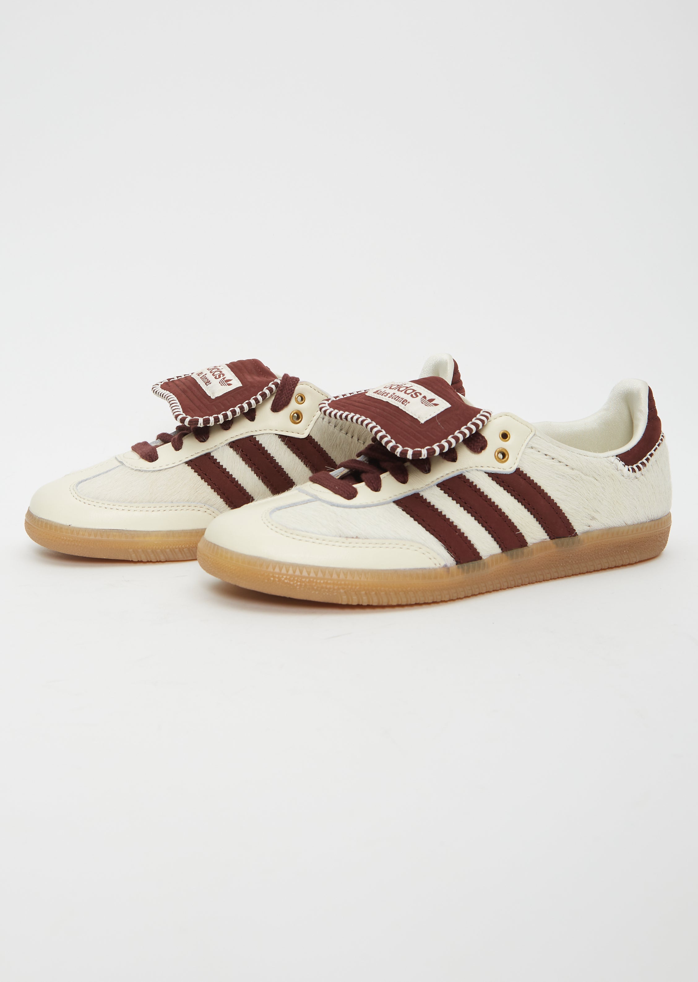 Wales Bonner Pony Hair Samba Cream White / Mystery Brown La Garonne Wales Bonner Pony Hair Samba Cream White / Mystery Brown La Garonne