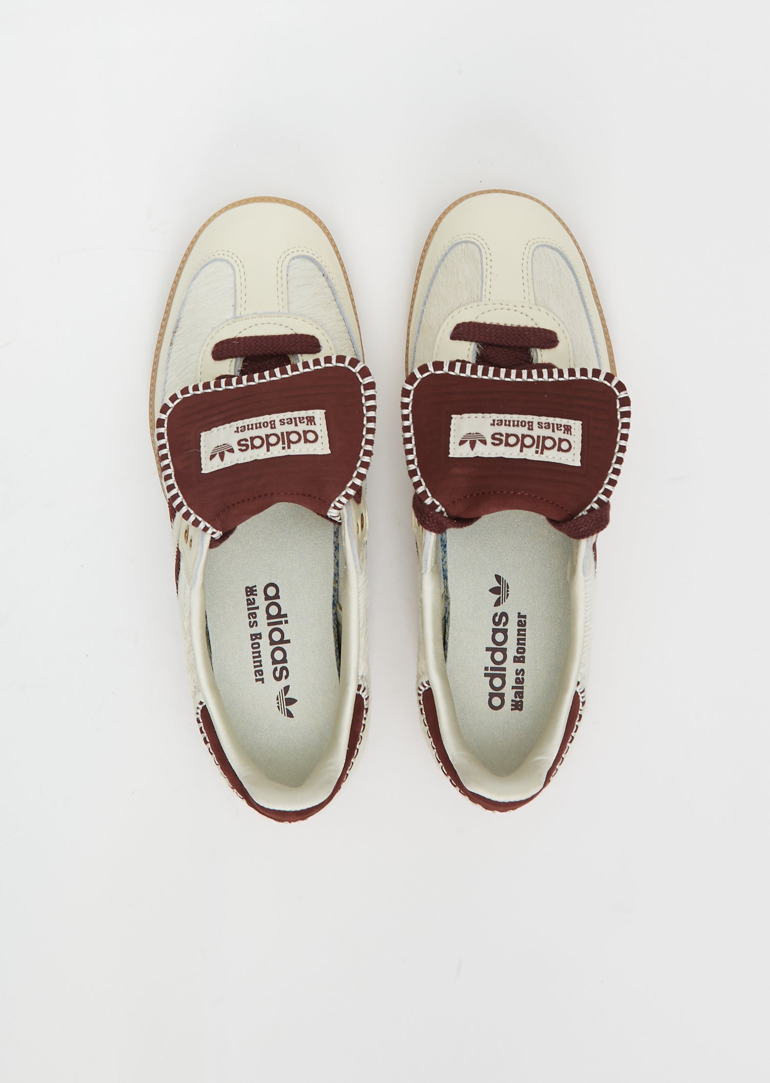 Wales Bonner Pony Hair Samba Cream White / Mystery Brown La Garonne Wales Bonner Pony Hair Samba Cream White / Mystery Brown La Garonne