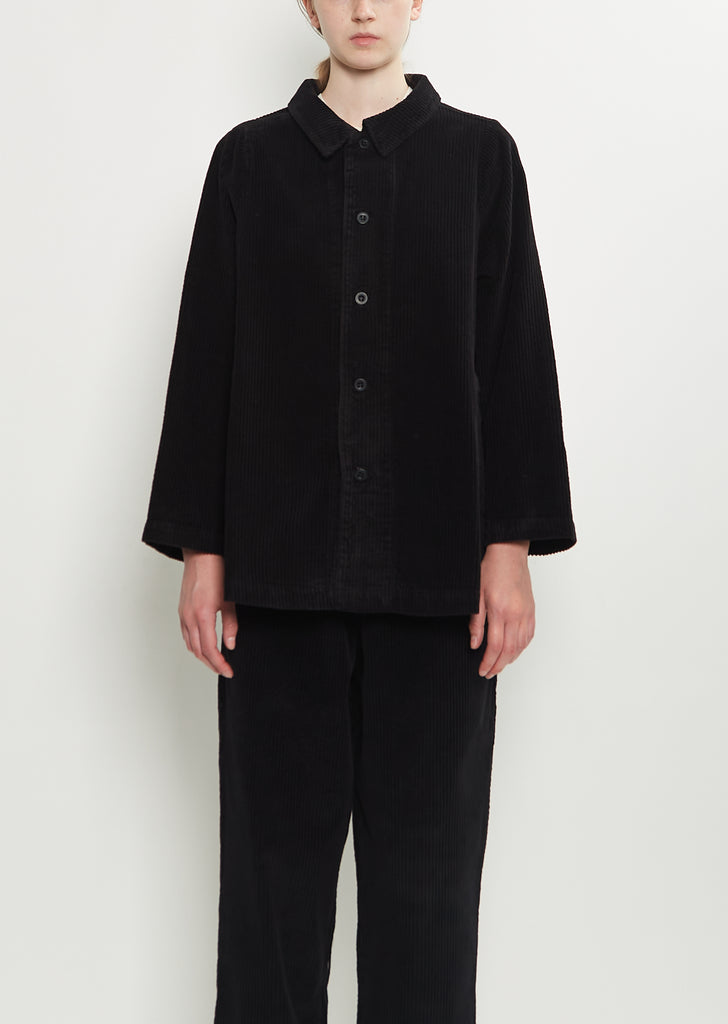 Joseph Cotton Velvet Jacket — Black