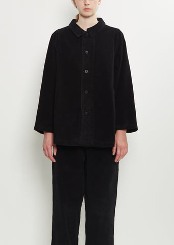 Joseph Cotton Velvet Jacket — Black