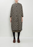 Cheerful Collarless Cotton Wool Coat