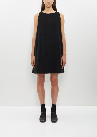 Velvet Sleeveless Dress — Black