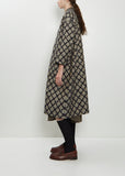 Cheerful Collarless Cotton Wool Coat