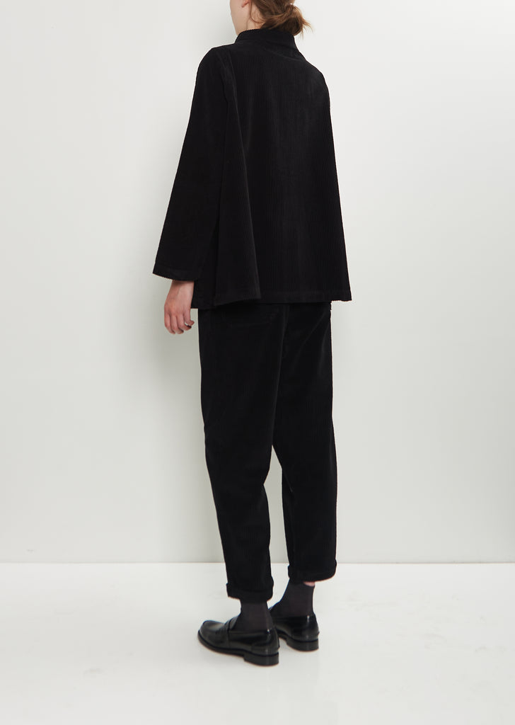 Joseph Cotton Velvet Jacket — Black
