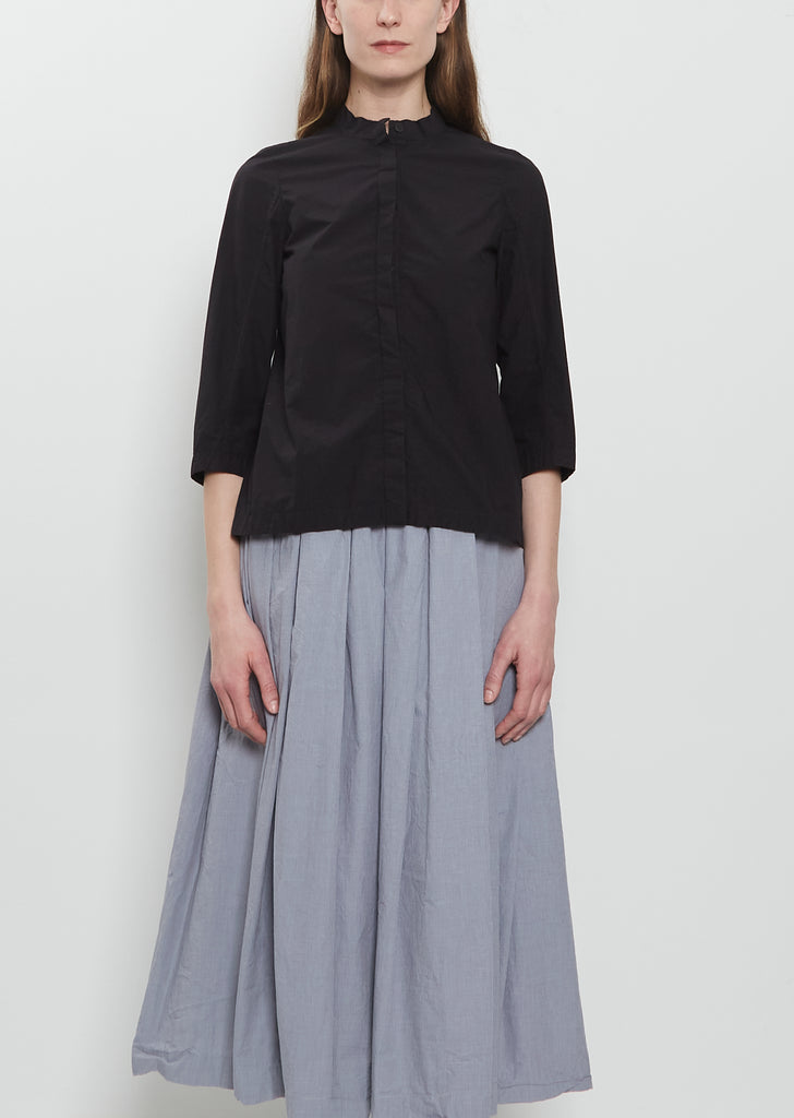 Ada Cotton Tailored Shirt — Black