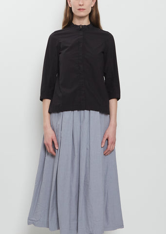 Ada Cotton Tailored Shirt — Black