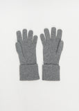 Cuff Rib Cashmere Glove — Grey Flannel