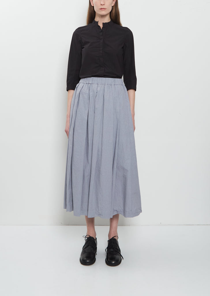 Matilde Cotton Skirt — Charcoal Check