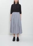 Matilde Cotton Skirt — Charcoal Check