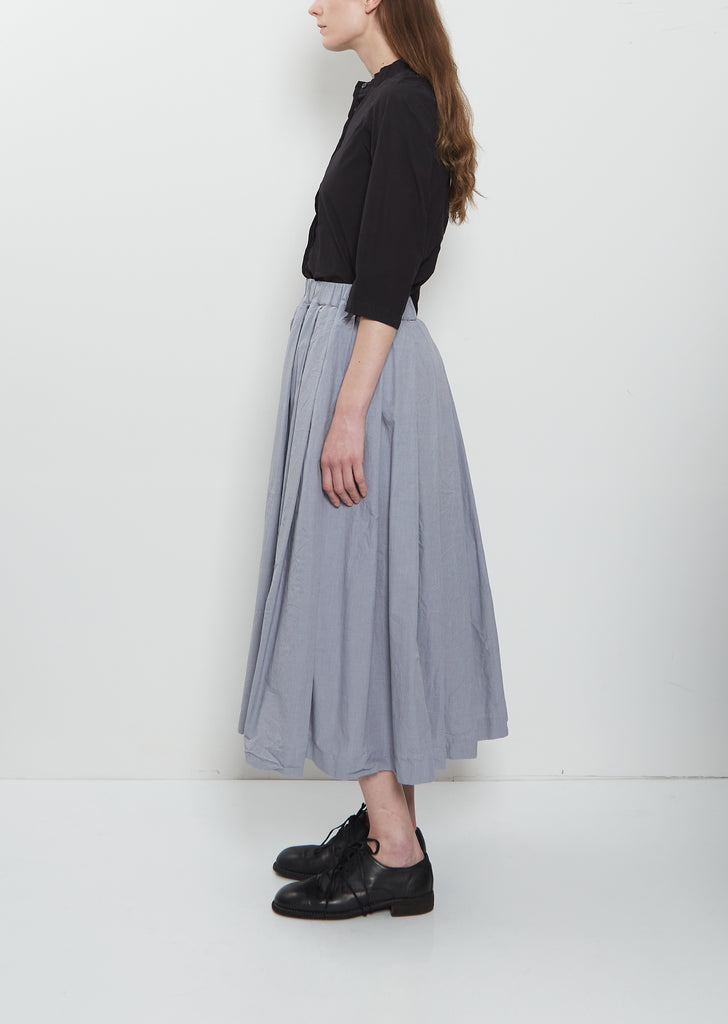 Matilde Cotton Skirt — Charcoal Check