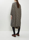 Cheerful Collarless Cotton Wool Coat