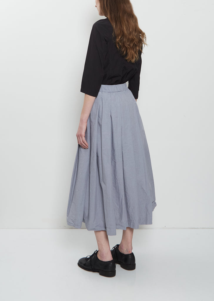 Matilde Cotton Skirt — Charcoal Check