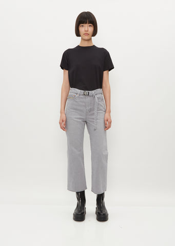 Bootcut Denim Pants — Gray