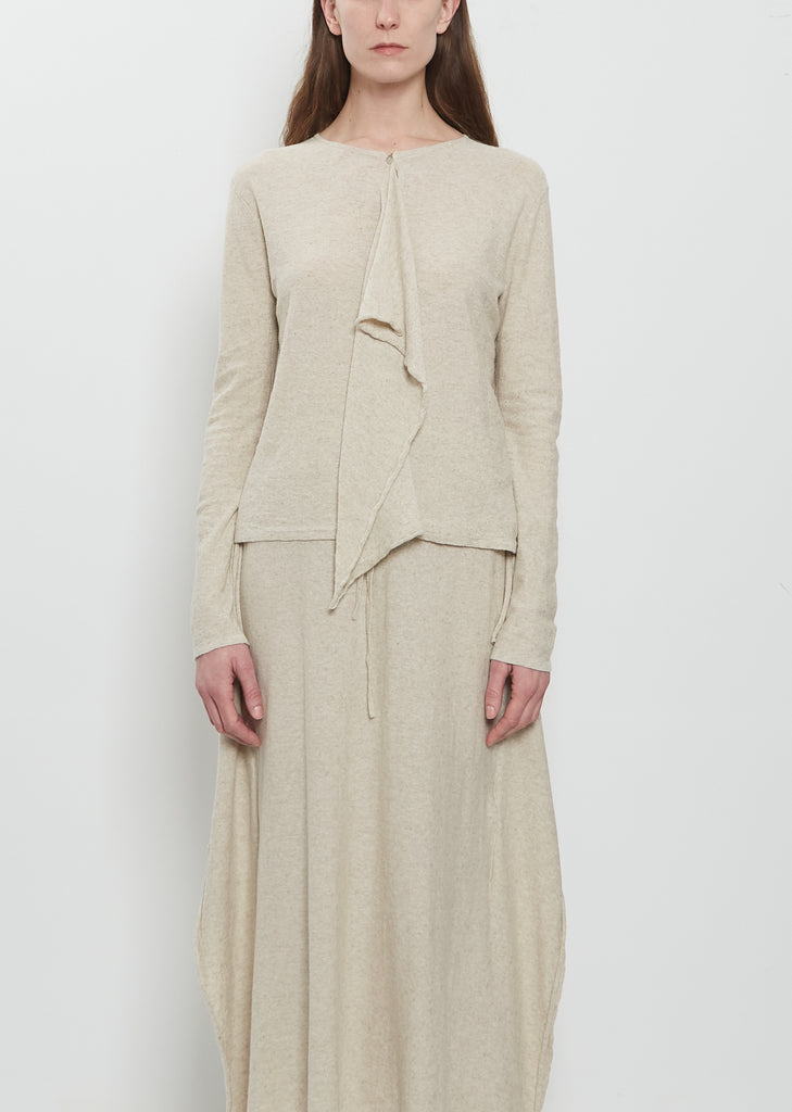 Wave Cotton Linen Cardigan