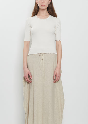 Ruffle Rib Pima Cotton Tee