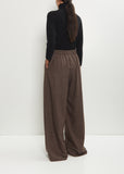 Wool Flannel Full Pants  — Dark Taupe