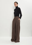 Wool Flannel Full Pants  — Dark Taupe