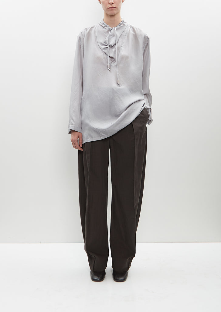 Shawl Collar Top — Cloud Grey