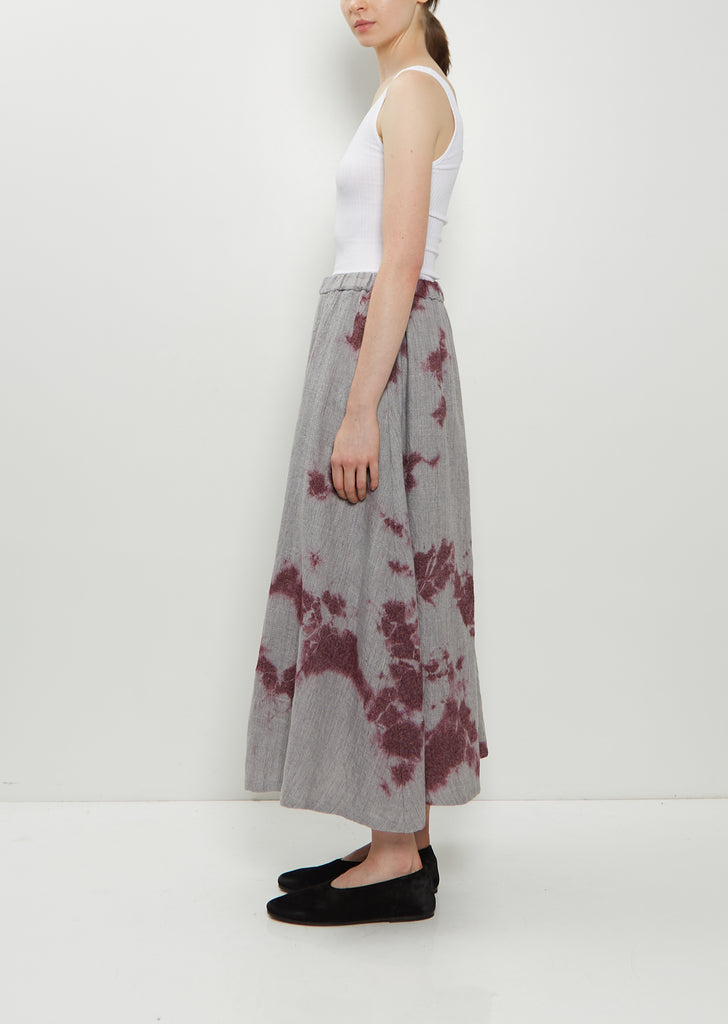 Linen Wool Twill Flare Skirt