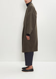 Double Face Felted Wool Oversized Coat — Military