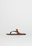 Double Strap Leather Sandal — Brown