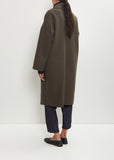 Double Face Felted Wool Oversized Coat — Military