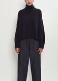 Cashmere Iconic T-Neck Sweater — Midnight