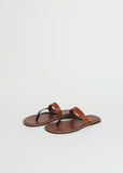 Double Strap Leather Sandal — Brown