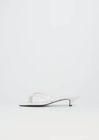 Croco-Embossed Heeled Sandal
