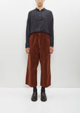 Velvet Wide & Short Trouser — Rust